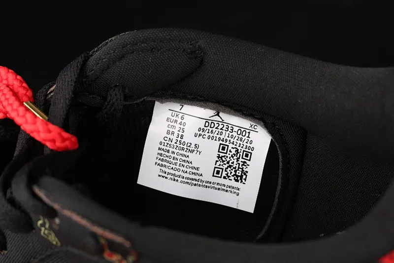 All categories Air Jordan Jordan series basketball shoes Air Jordan 1 Low Air Jordan 1 Low AJ1 Joe 1 Chinese red silk low-top cultural and leisure sports sneakers DD2233-001